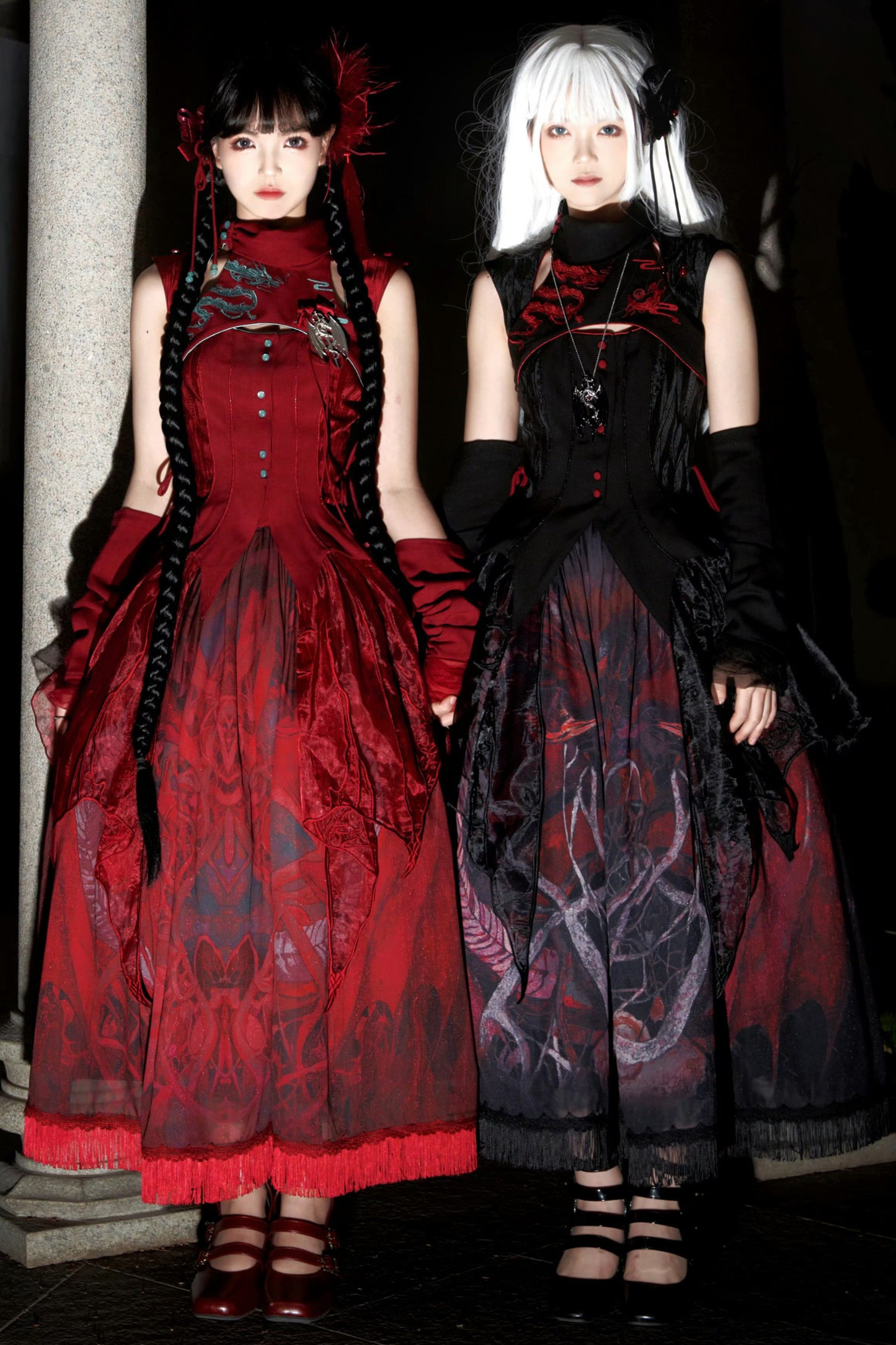 Mode Dragon Lolita Top + Skirt