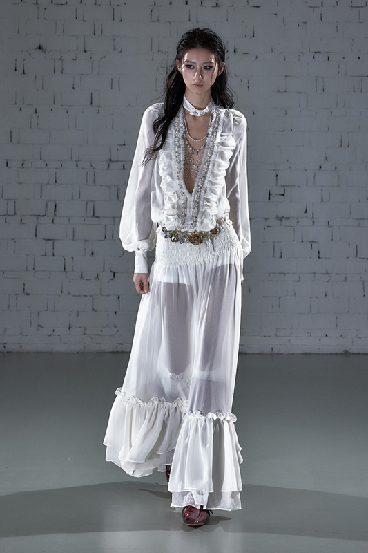 Modern Chiffon Y2k Long Dress
