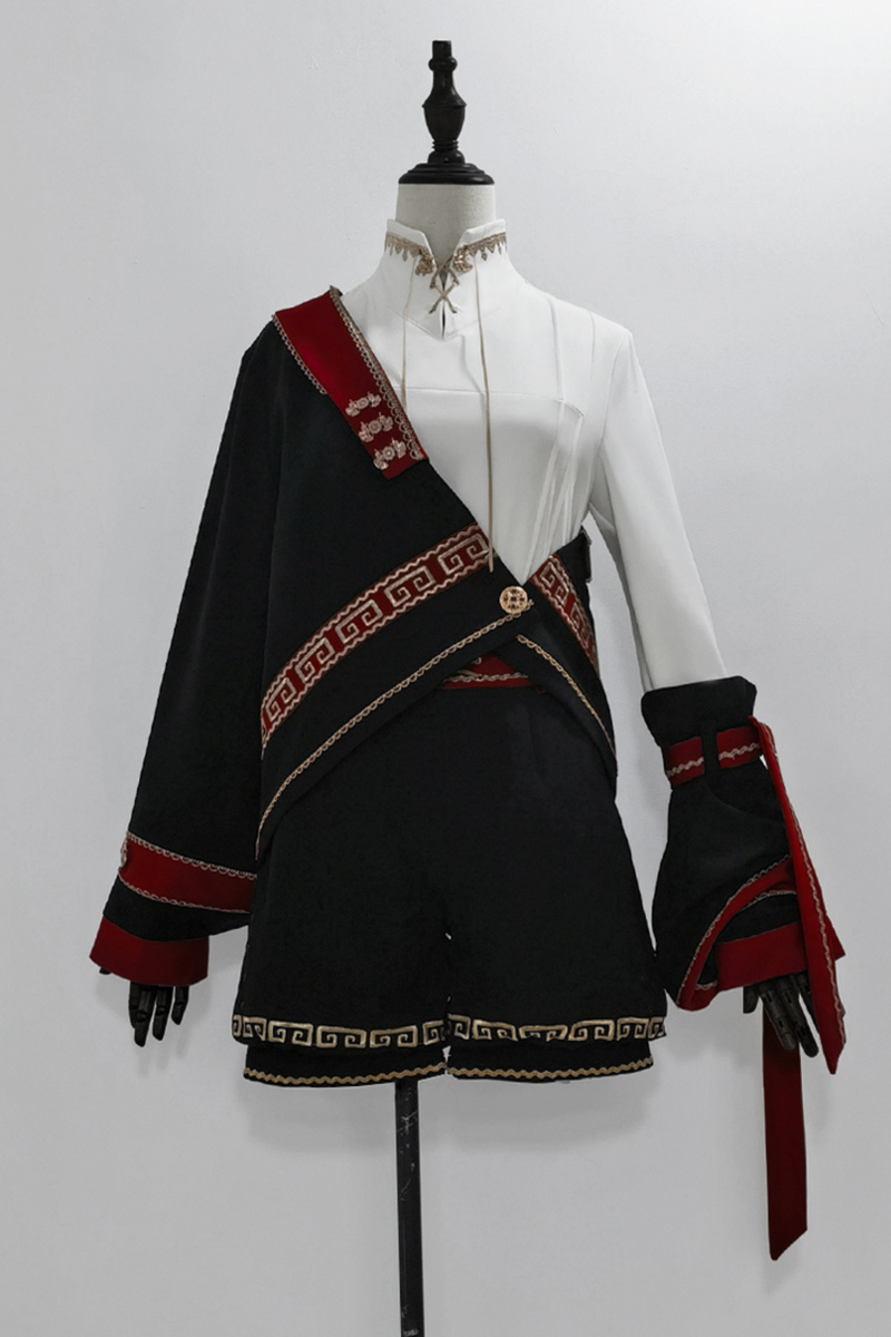 Retro Stand Collar Shirt + Shorts + Jacket