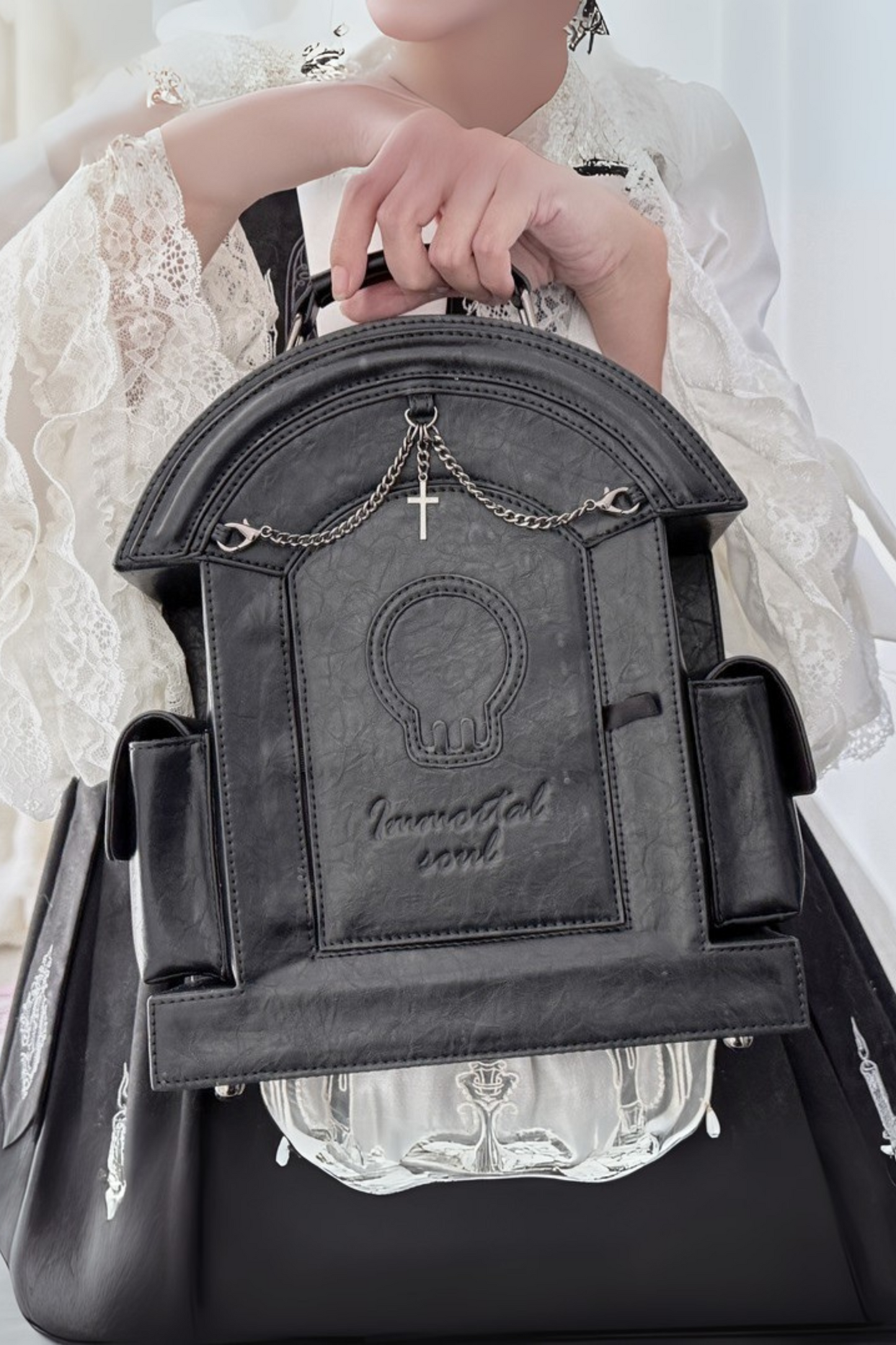 Gothic Pain Lolita Skull Bag