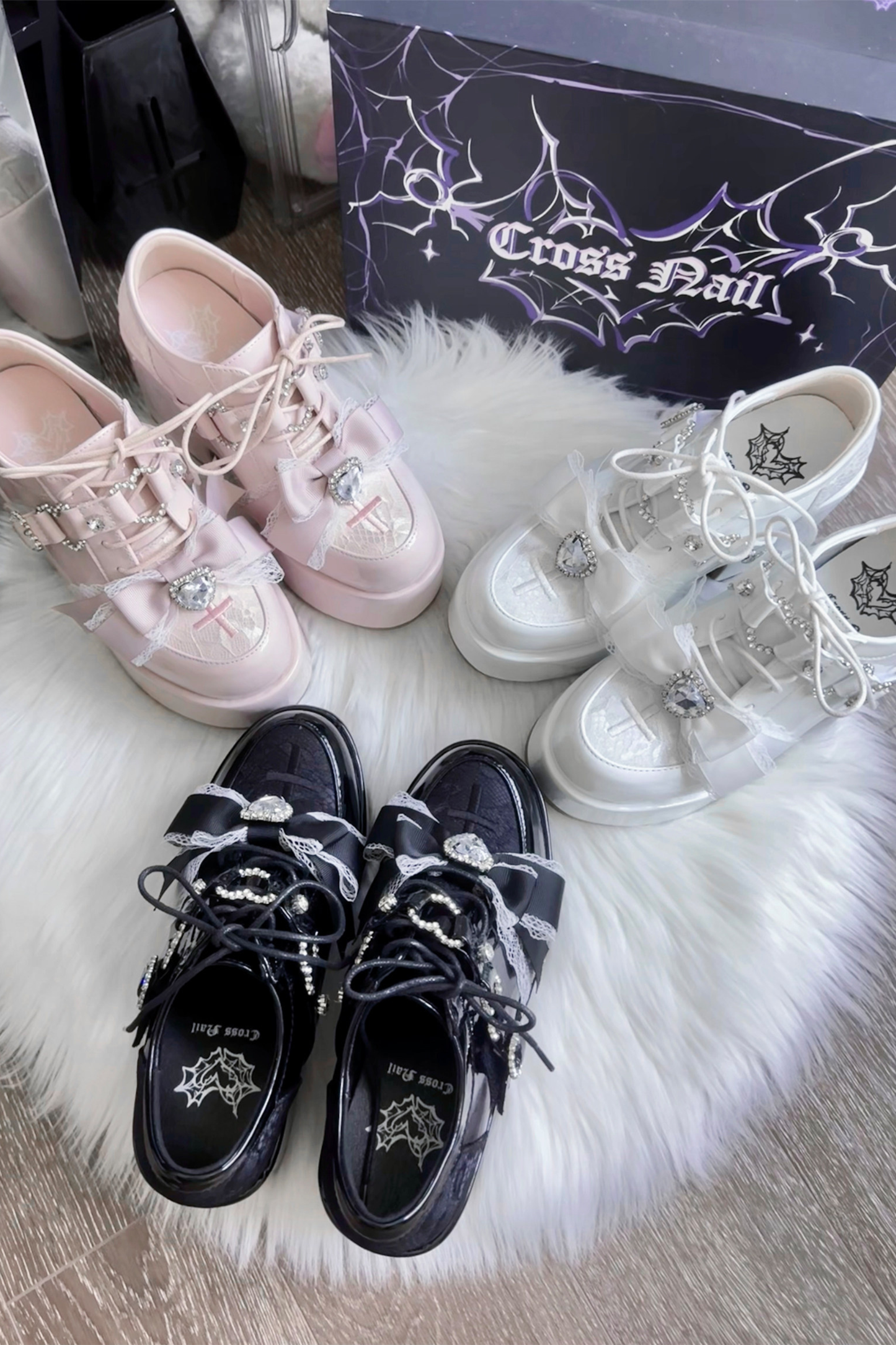 Dark Sweet Love Ribbon Shoes