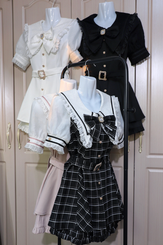 [pre-order] Dark Sweet Sailor Top + Ruffled Shorts