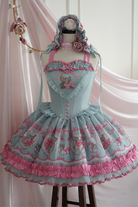 Sweet Girly Cat Jsk + Dress