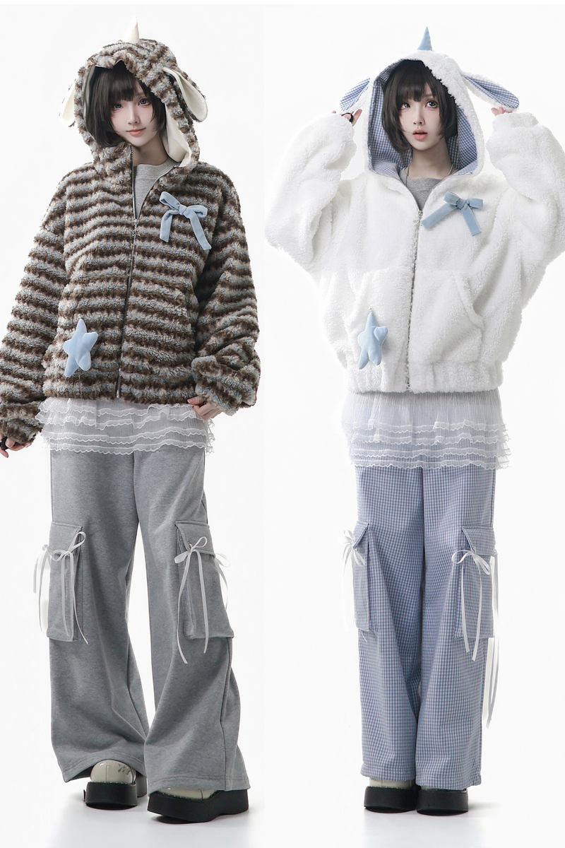 Unicorn Flocked Jacket + Top + Pants