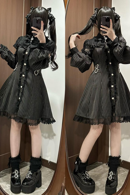 [pre-order] Jirai Ribbon Off-shoulder Dress