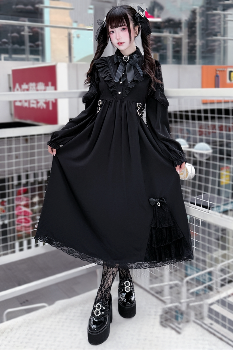 Long Dark Black Dress