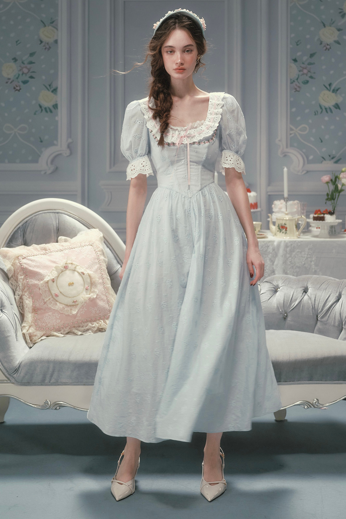 Elysee Cotton Fishbone Dress