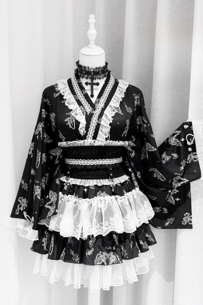 Galaxy Dark Lace Dark Kawaii Yukata