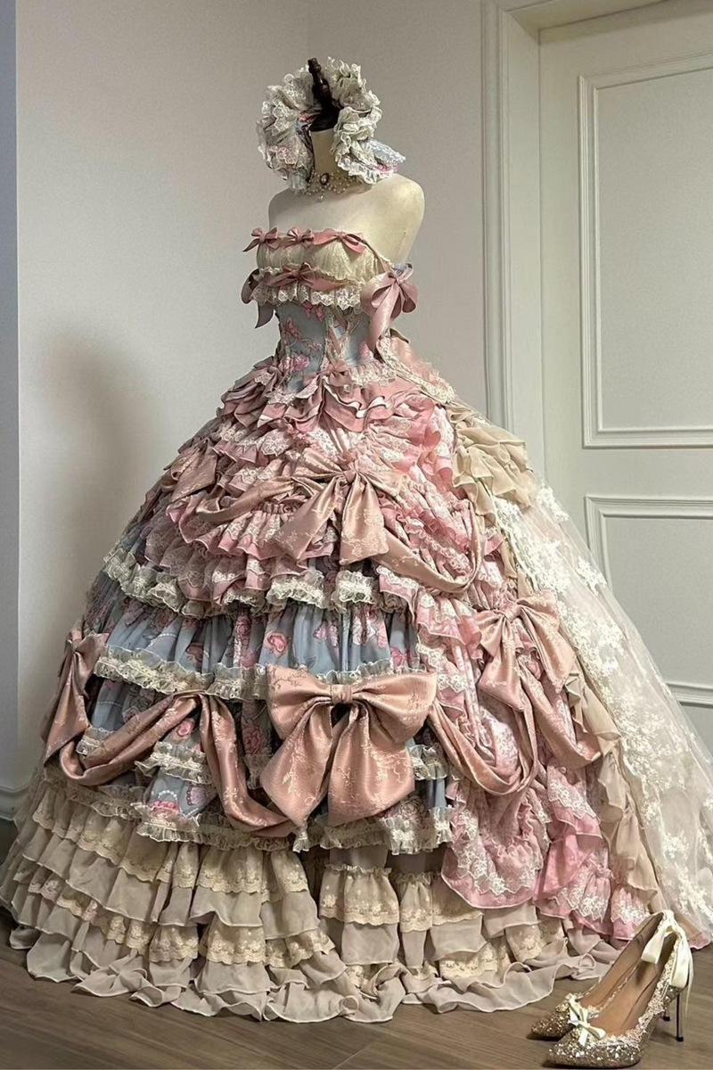 Jewel Rose Flower Marriage Lolita Set