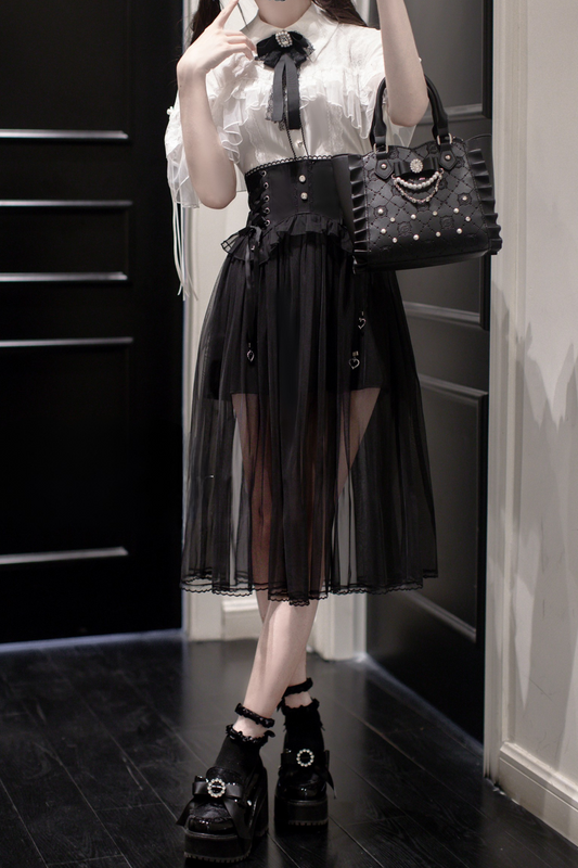 [pre-order] Jirai Cape Top + Sheer Skirt + Ribbon