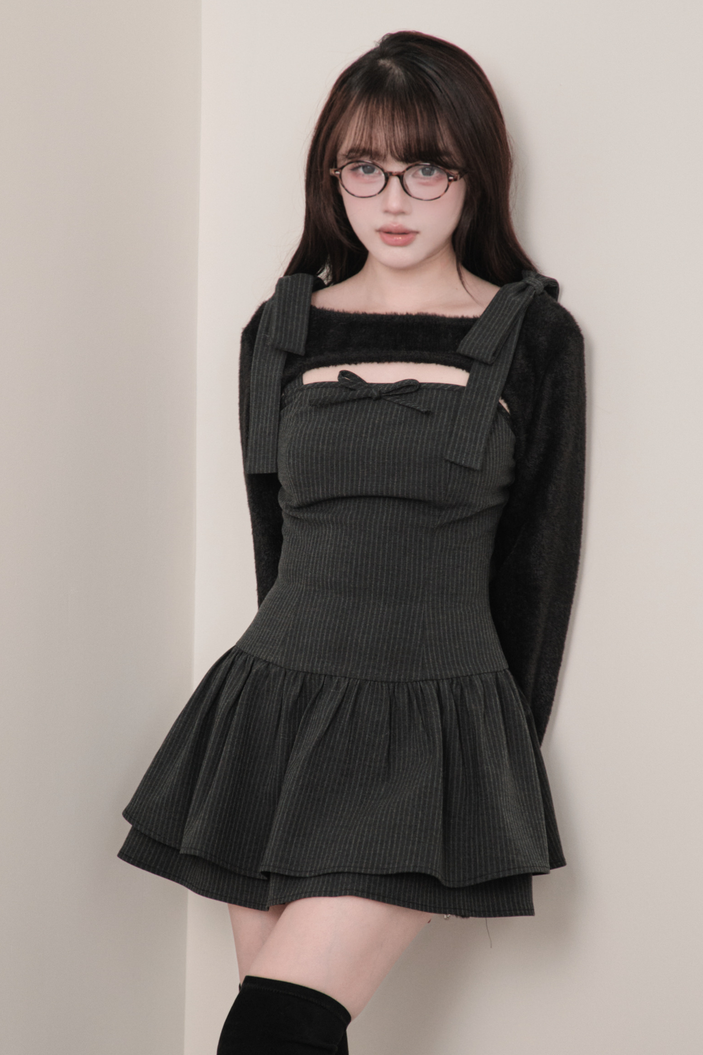 Ribbon Suspender Dress + Top