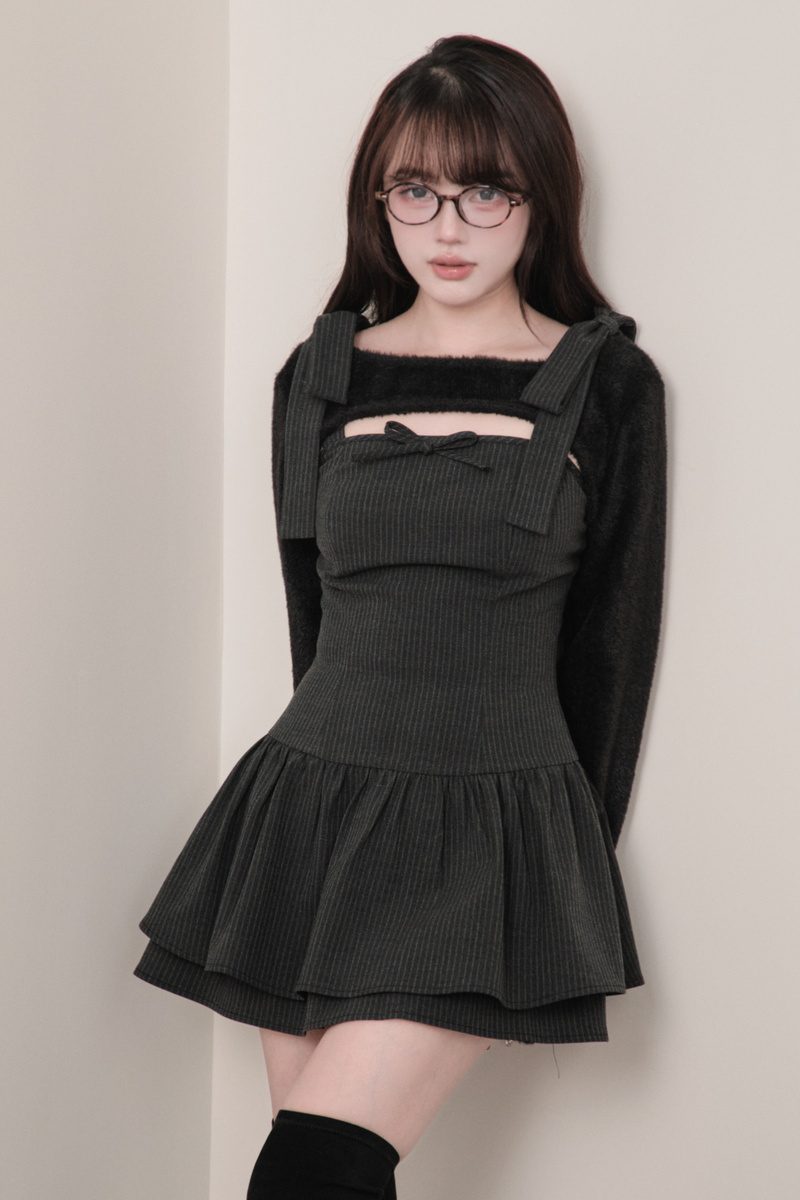 Ribbon Suspender Dress + Top