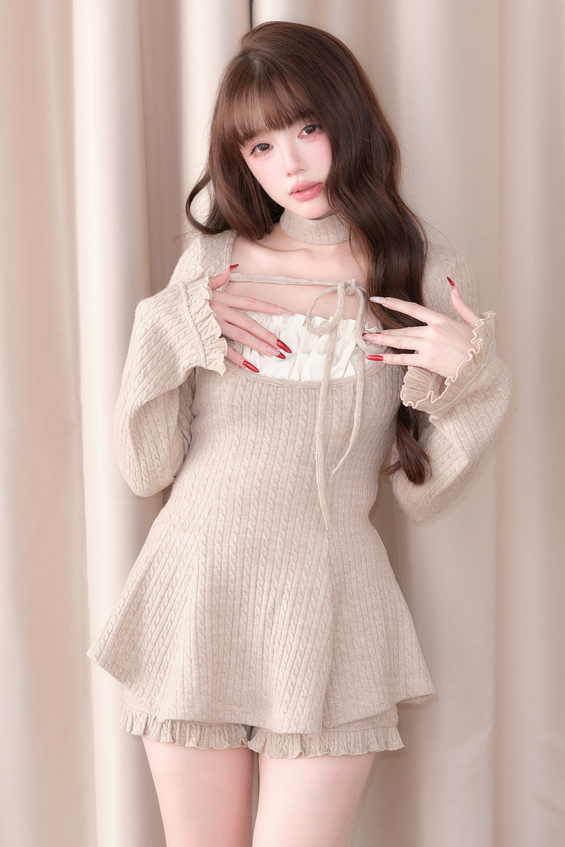 Ribbed Knit Dress + Shorts