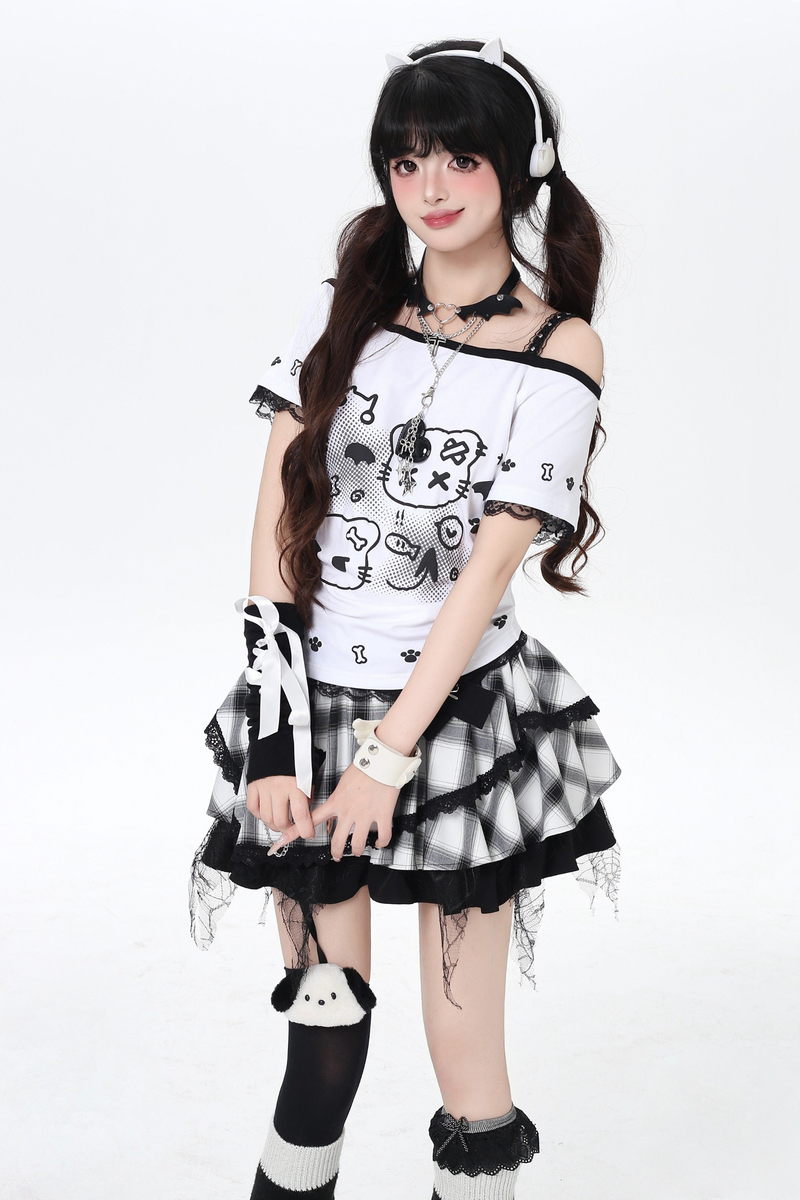 Dark Girl One-shoulder Top