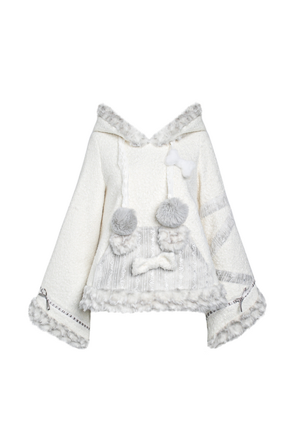 Misty Velvet Bunny Ears Top + Cross Tiered Skirt