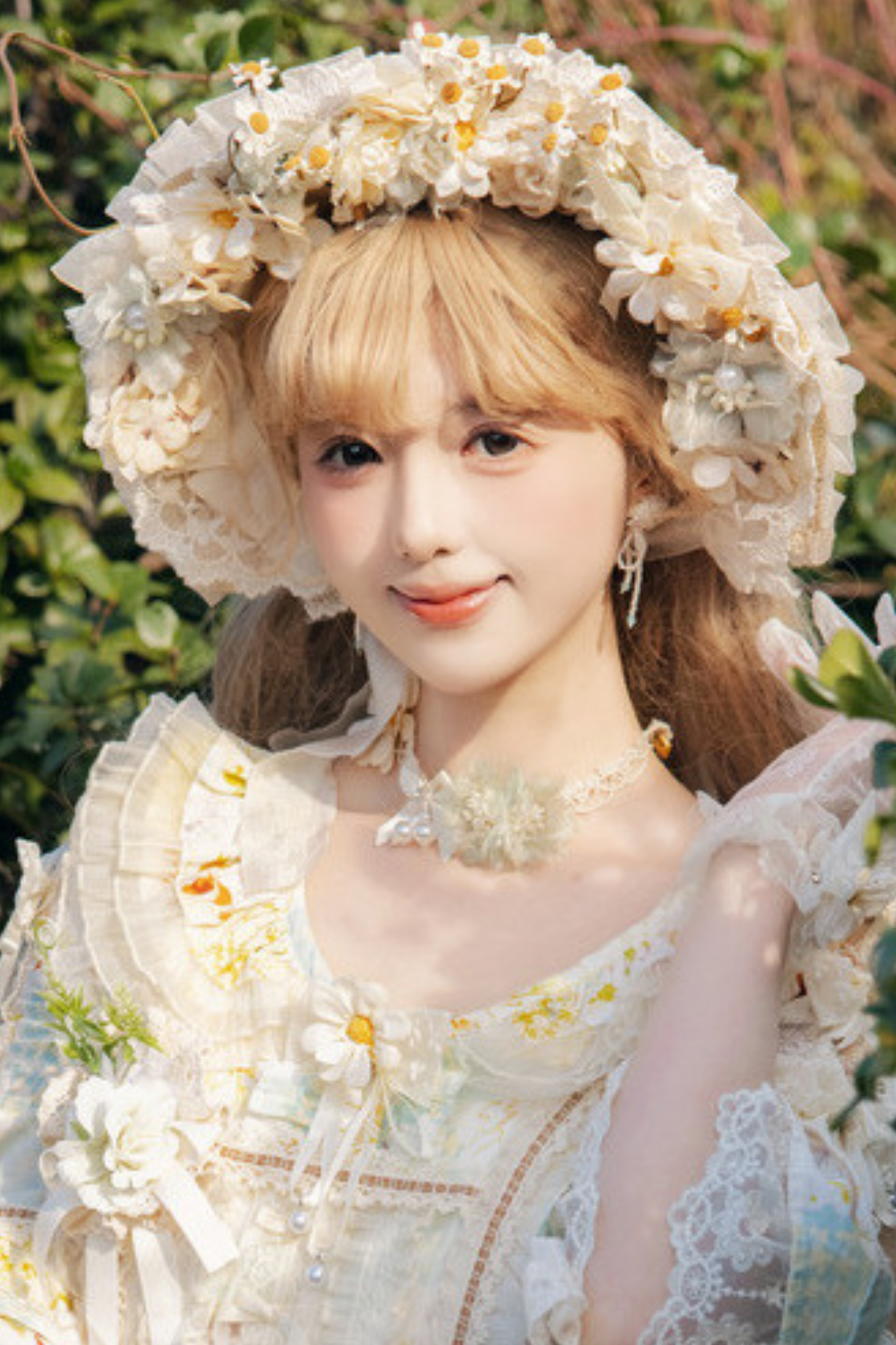 Daisy Wedding Lolita Hat + Gloves + Bag + Necklace