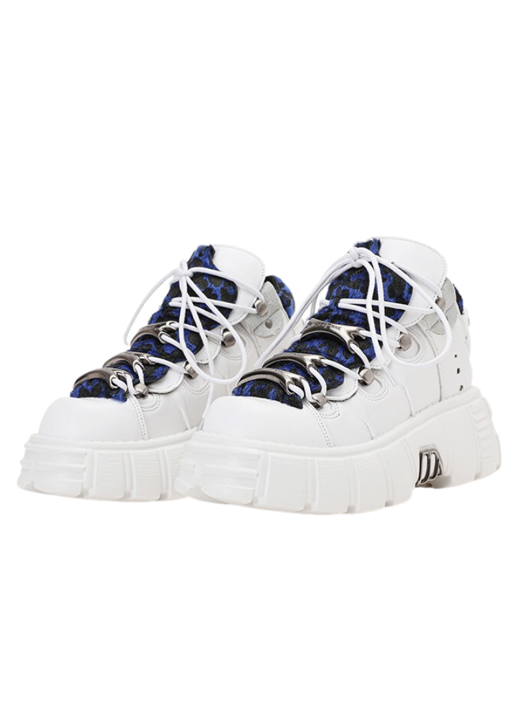 White Leopard Cool & Dark Power Sole Sneakers