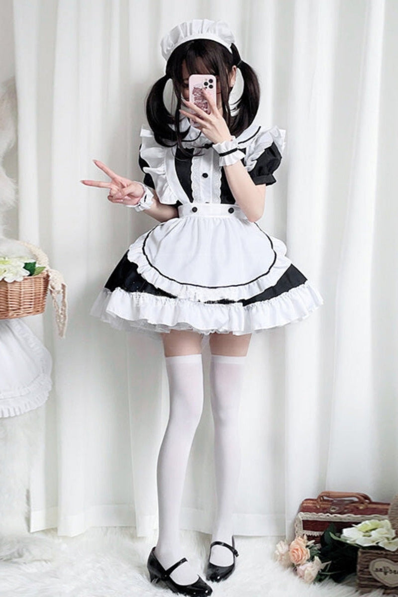 Black and White Lolita Maid Dress