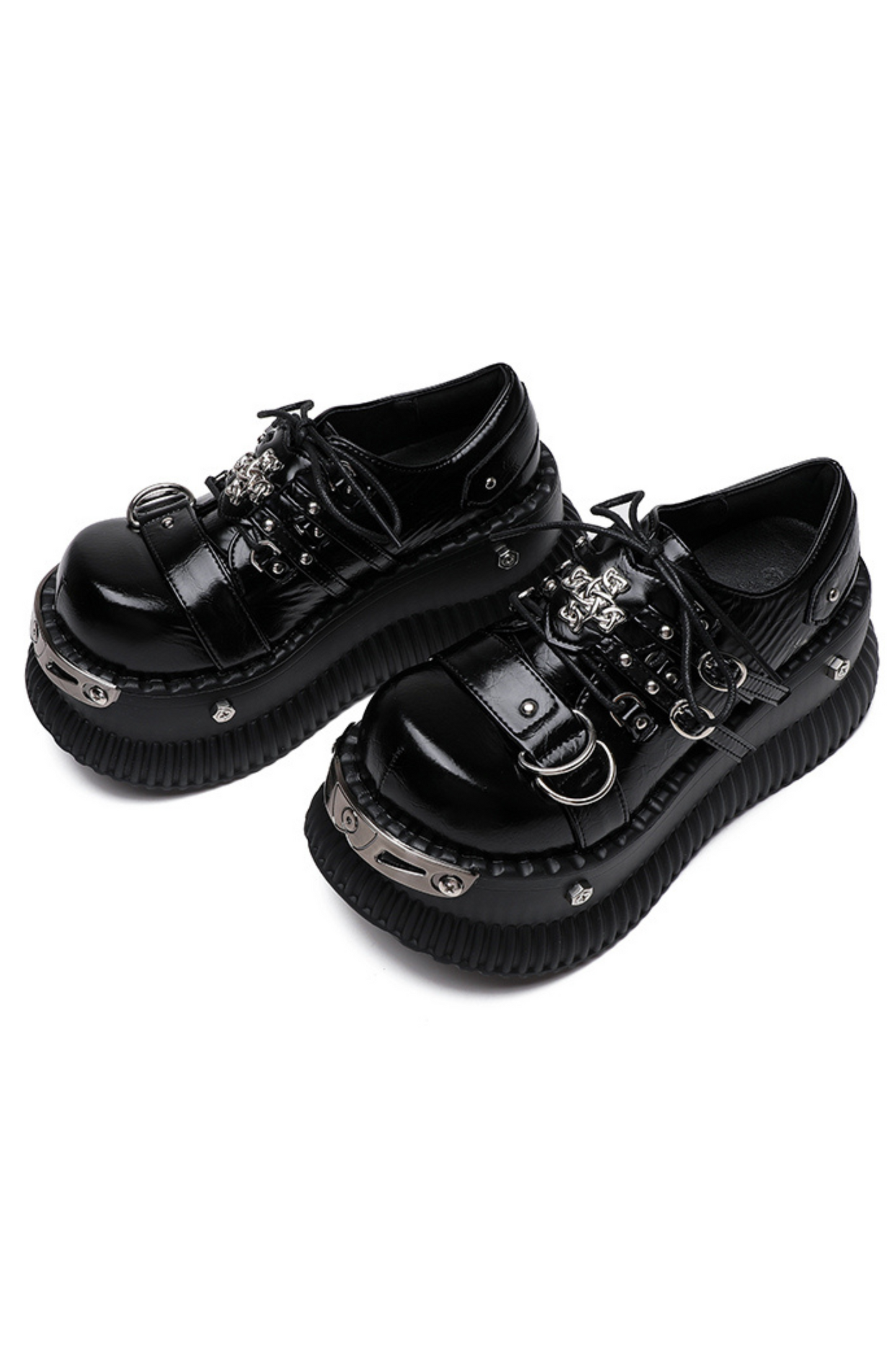 Mode Silver Design Platform Shoes