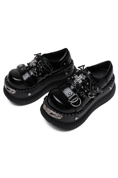 Mode Silver Design Platform Shoes