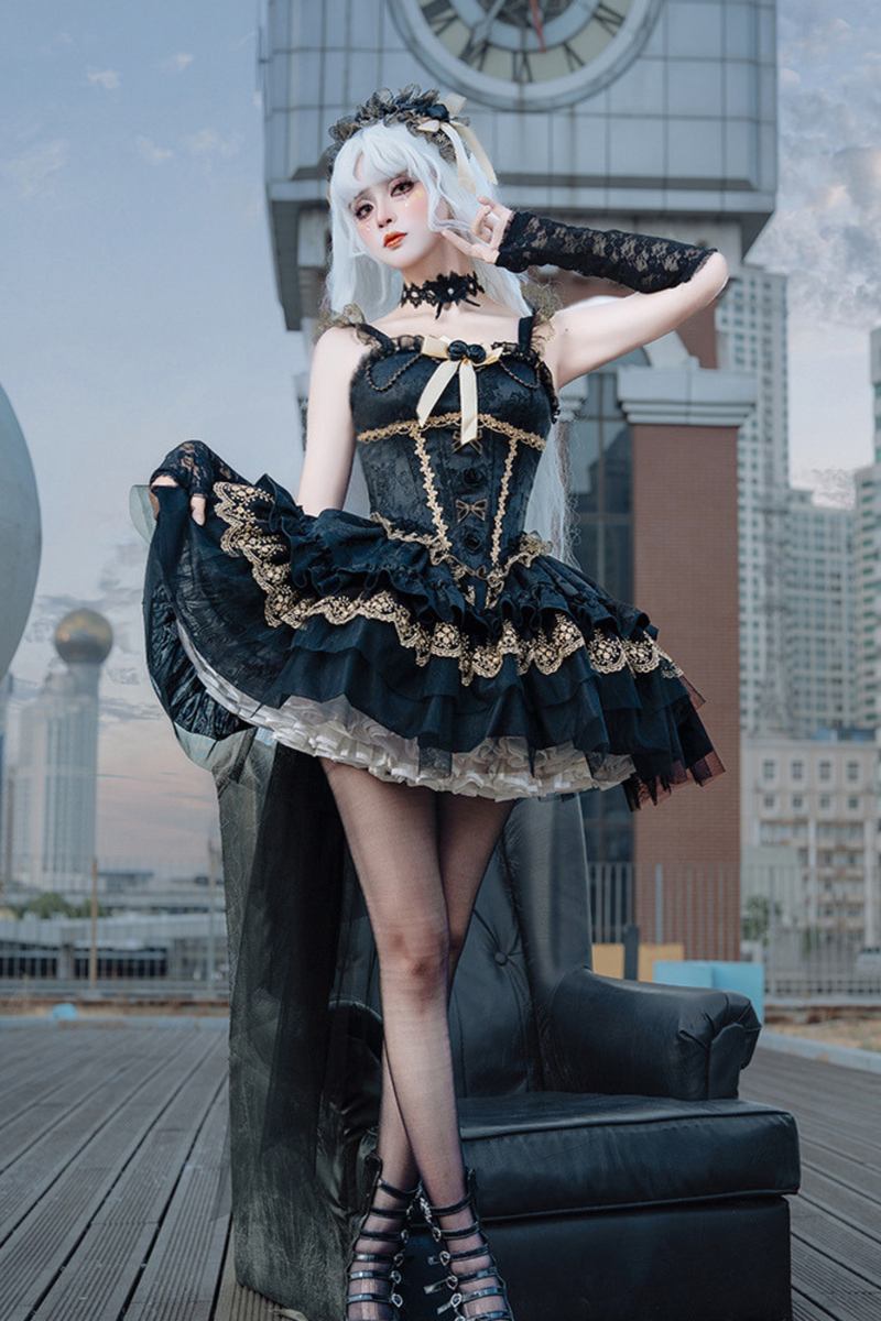Dark Ballet Style Lolita Gothic Princess Dress