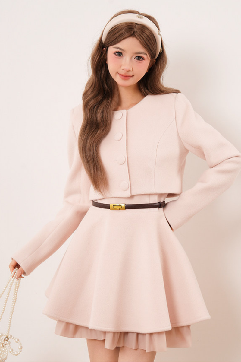 Sweet Powder Short Jacket + Flare Dress