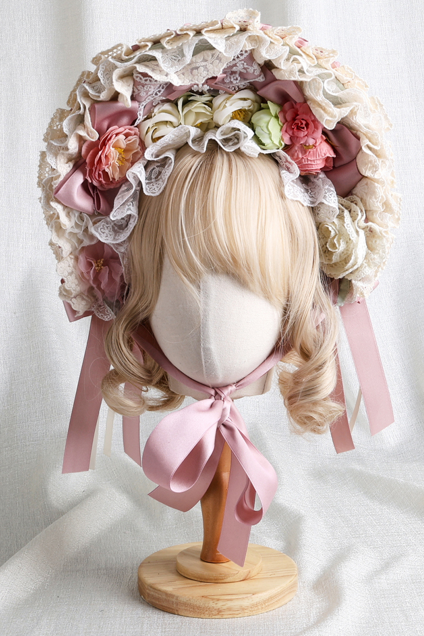 Country Bouquet Lolita Hood + Flat Hat + Clip Hat + Hair Band