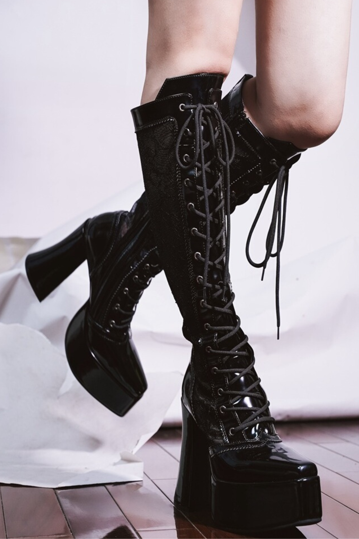 Demon Hunter Night Lace-up Boots