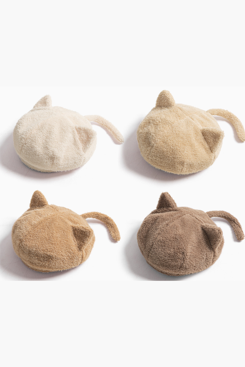 Faux Mink Fur Painter Beret