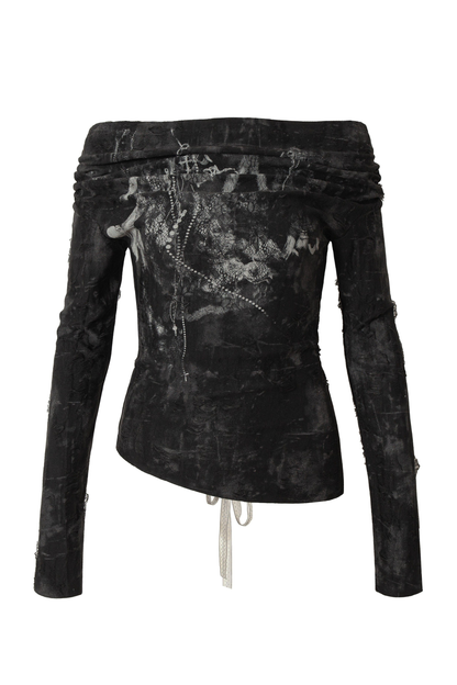 Dark Punk One Shoulder Top