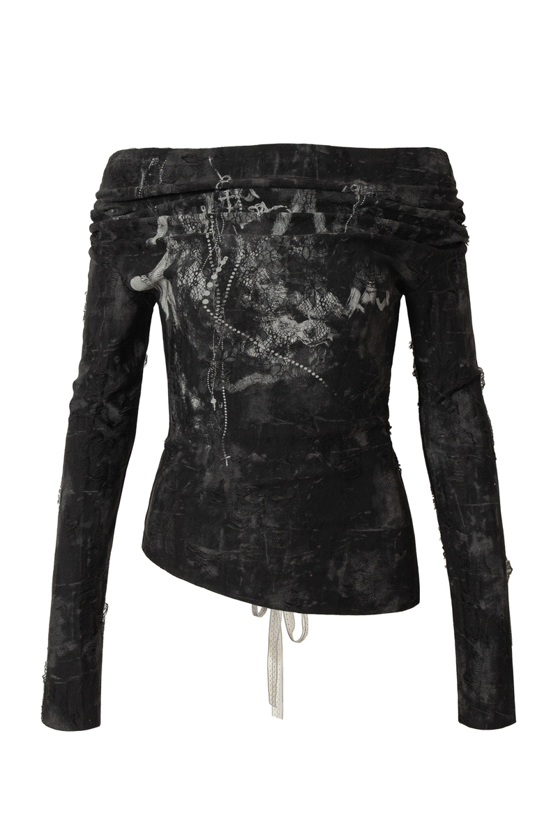Dark Punk One Shoulder Top