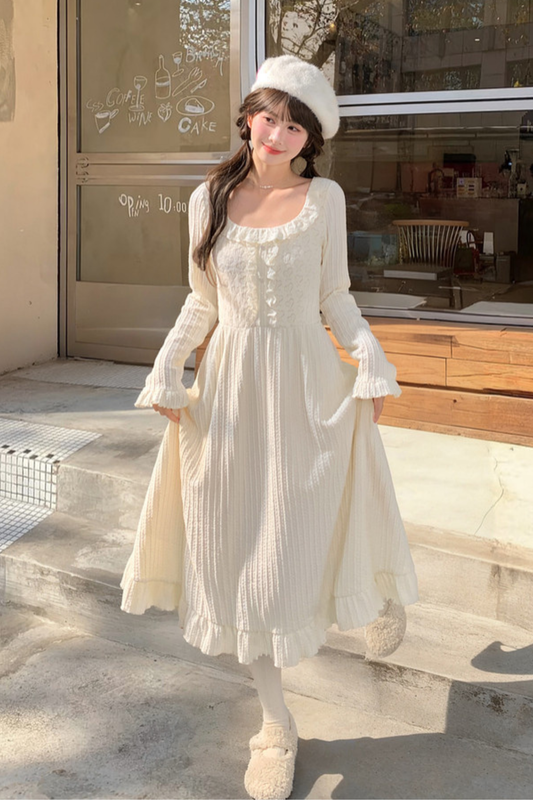 Lace Square Neck Fairy Dress