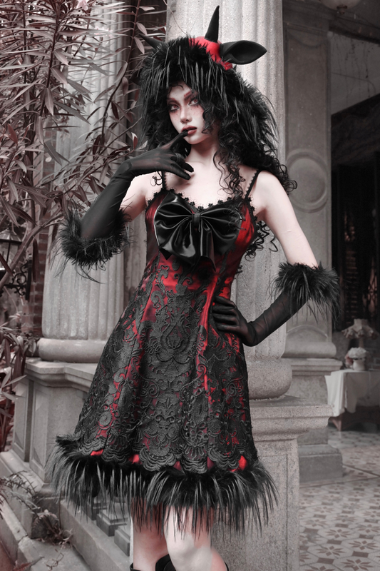 Dark Gothic Slim Slip Dress