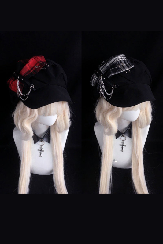 Dark Plaid Cloud Hat