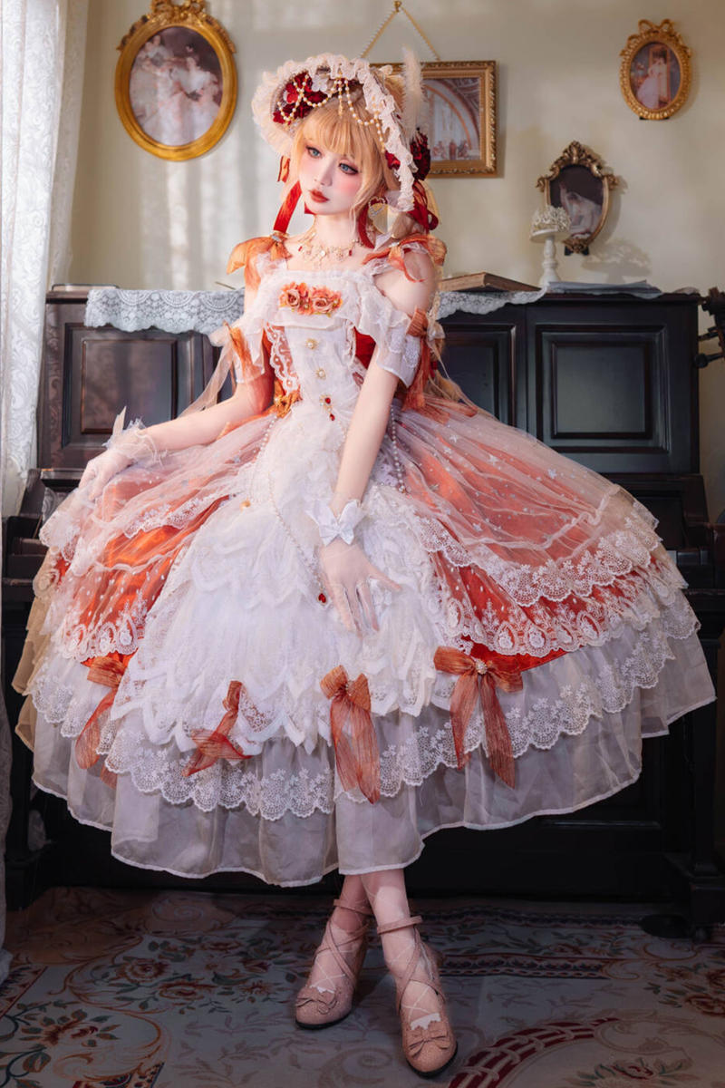 Sweet Lolita Flower Hat + Necklace