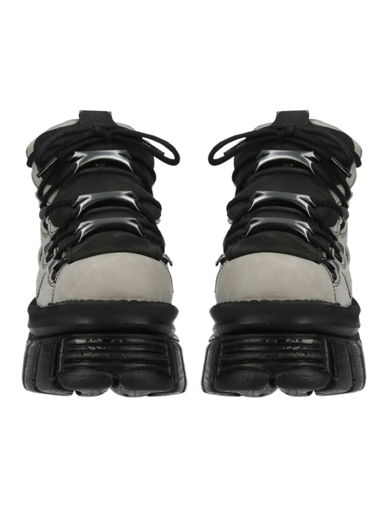 11-colors Punk Rock Retro Leather Metal Power Sole Sneaker