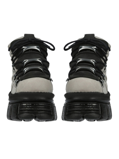 11-colors Punk Rock Retro Leather Metal Power Sole Sneaker