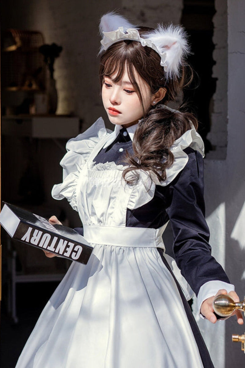 Sweet Anime Black and White Maid Dress