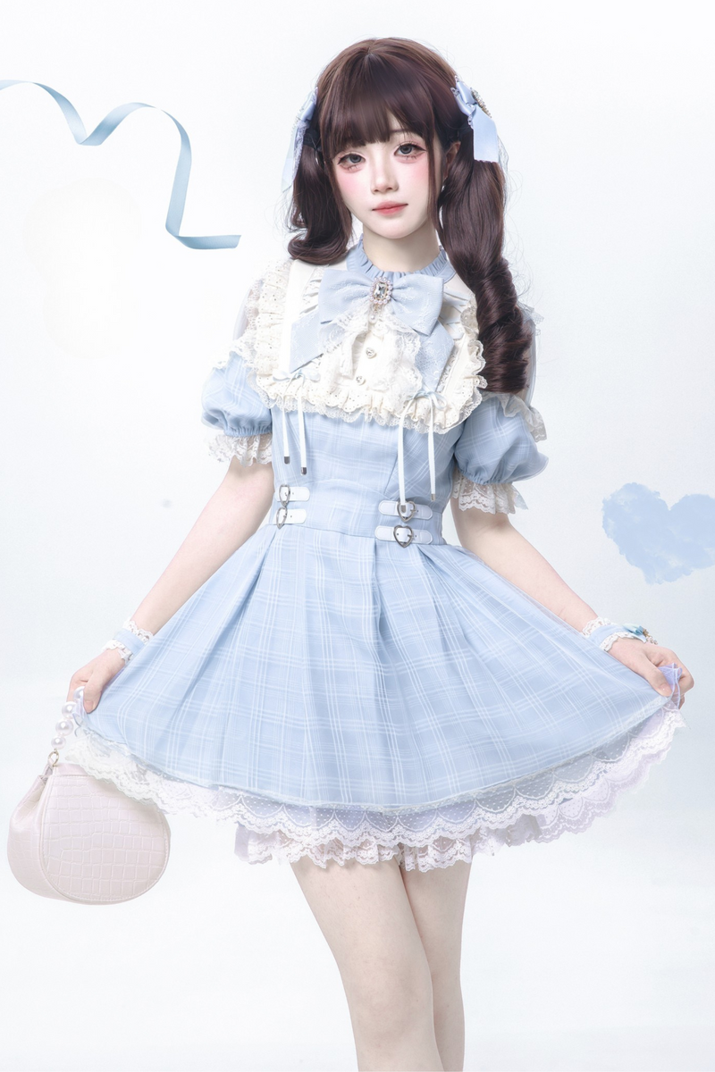 [pre-order] Sweet Girly Aqua Dress