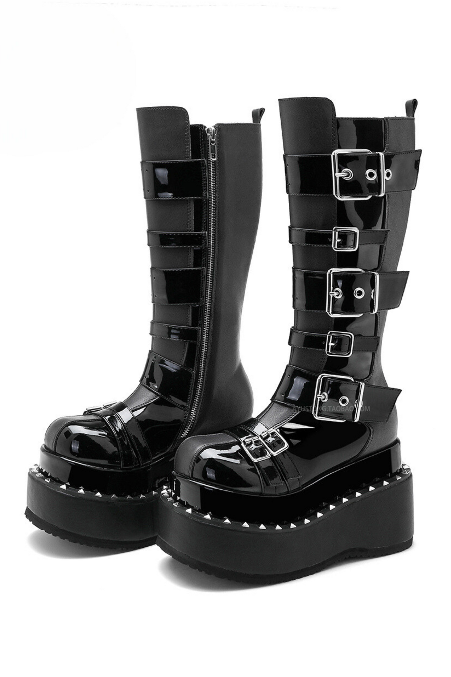 Dark Punk Long Boots