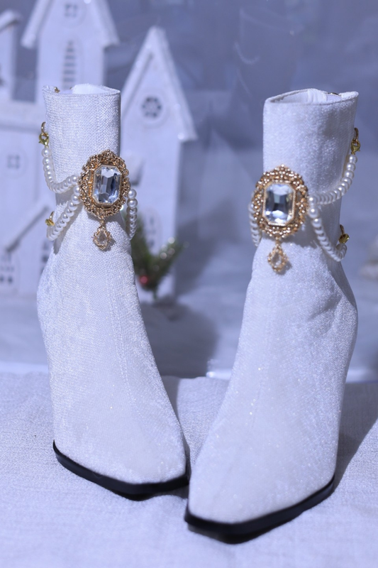 Gemstone Bow Lolita Boots