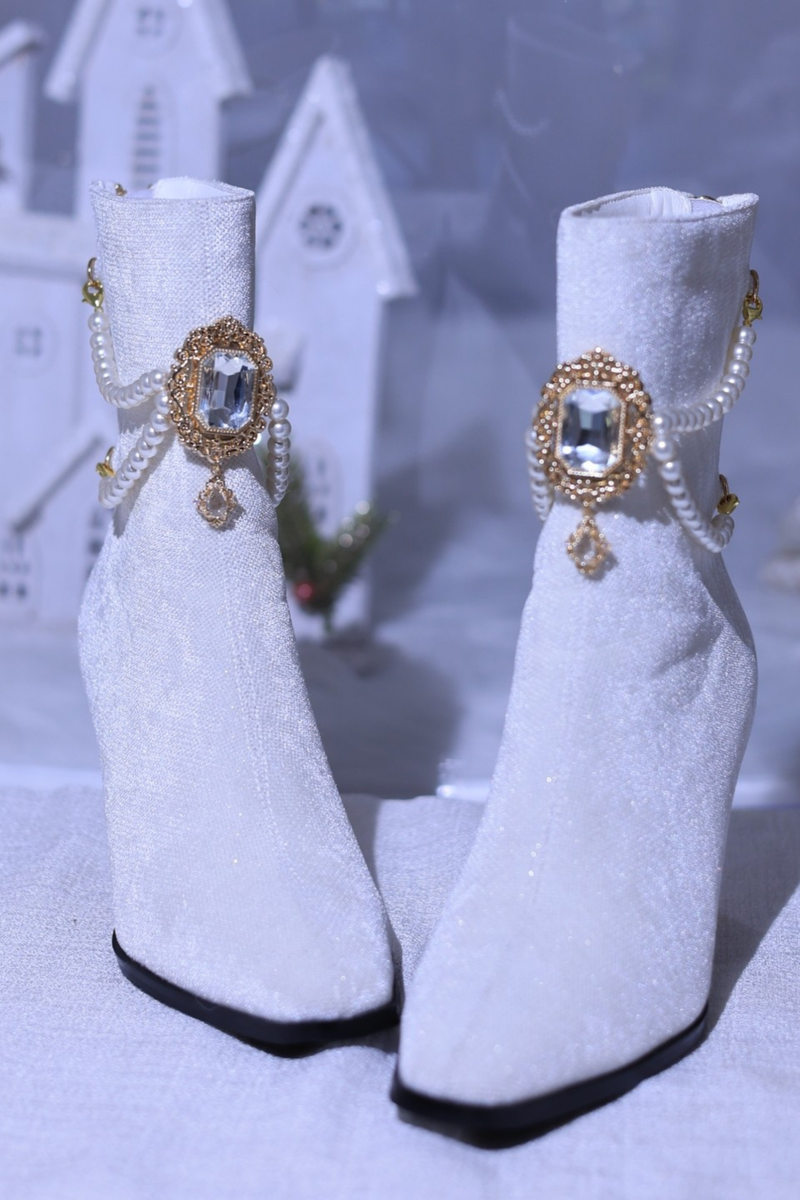 Gemstone Bow Lolita Boots
