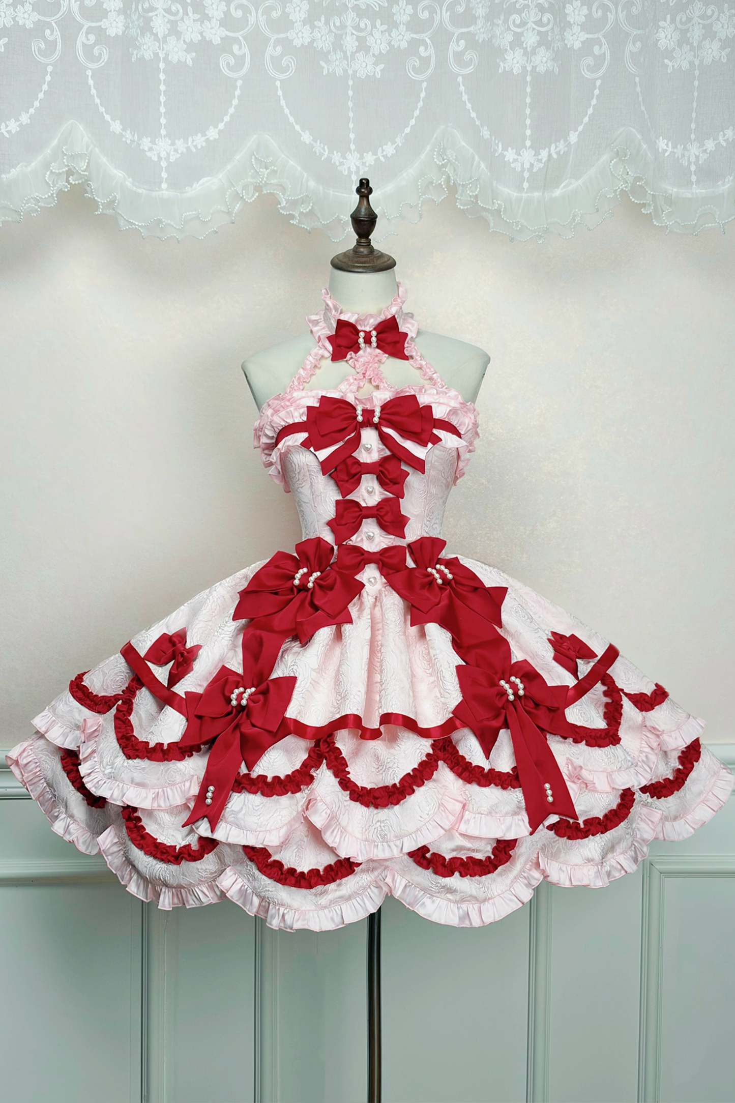 [pre-order Deadline: April 3] Sweet Ruffled Lolita Princess Ribbon Dress