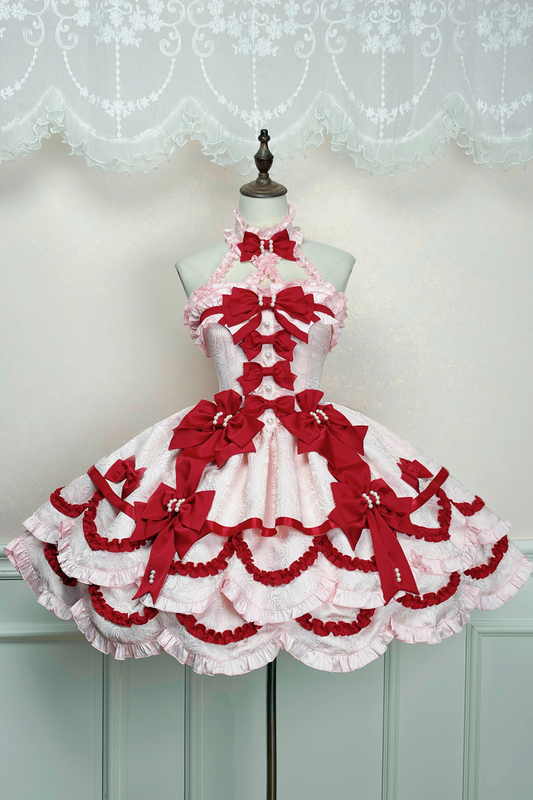 [pre-order Deadline: April 3] Sweet Ruffled Lolita Princess Ribbon Dress