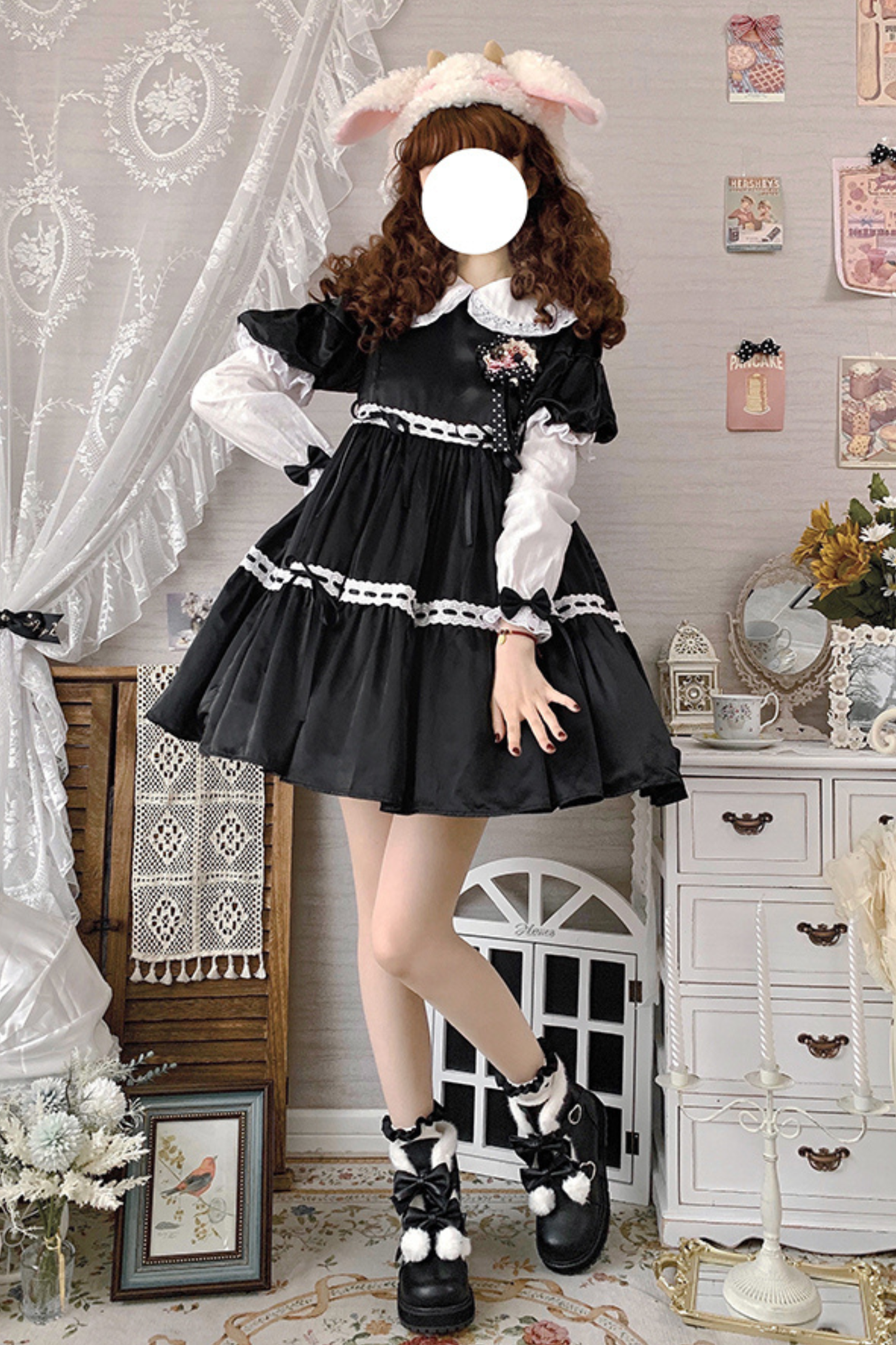 Ribbon Platform Sole Boots