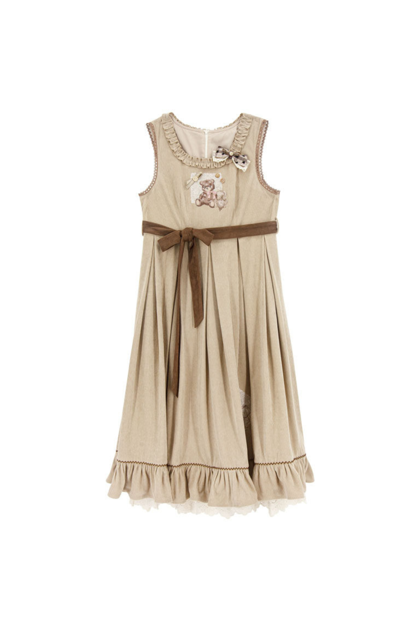Antique Lace Corduroy Dress + Blouse