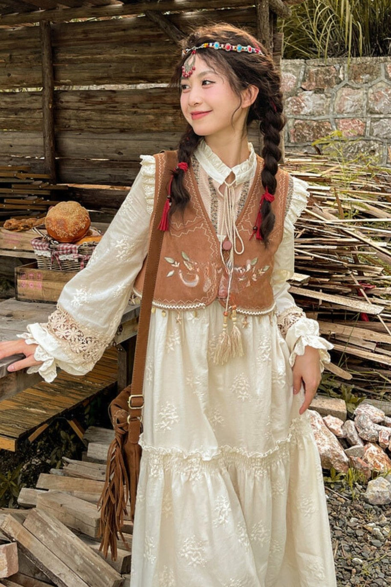 Resort Tassel Vest Dress Set