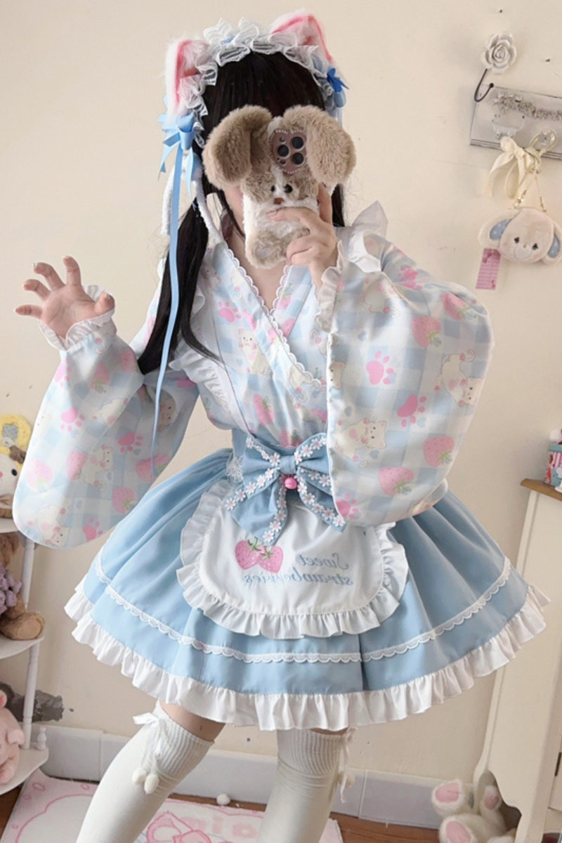 [pre-order] Strawberry Retro Cafe Japanese Lolita Dress