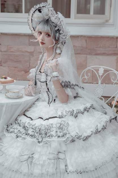 Dark Night Stars Wedding Lolita Dress