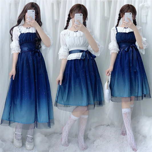 Fairy Lolita Starry Sky Dress Set